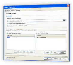 Exclude PHP files from encoding