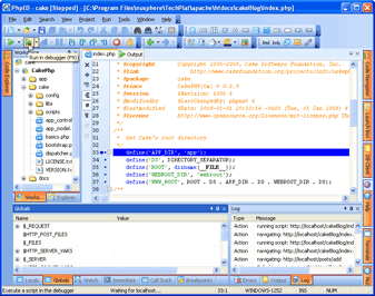 CakePHP PHP debugger start CakePHP PHP debugger start