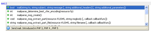 mail() function syntax thanks to PhpEd’s pop-up window