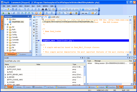 Zend Framework debug start Zend Framework debug start